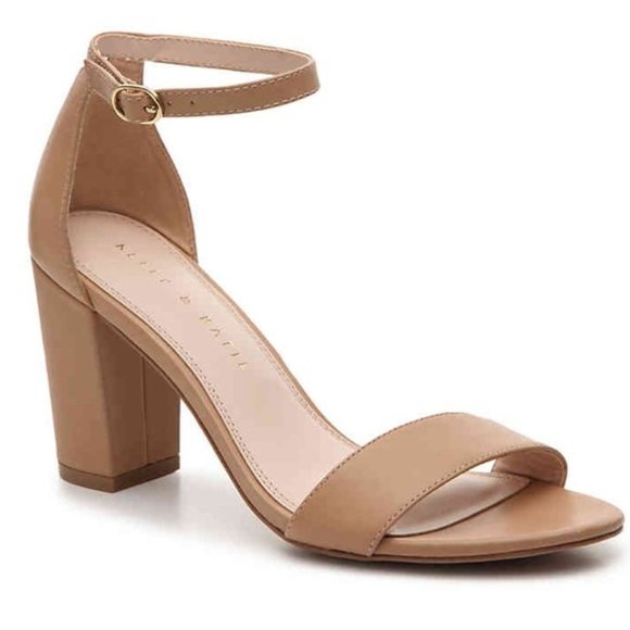 Kelly & Katie Shoes - Kelly & Katie Nude Leather Hailee Sandal